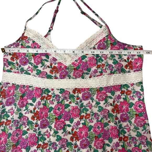 Abercrombie Floral Lace Mini Slip Dress Boho Cottagecore Crossback Lined Sz S - Picture 11 of 13